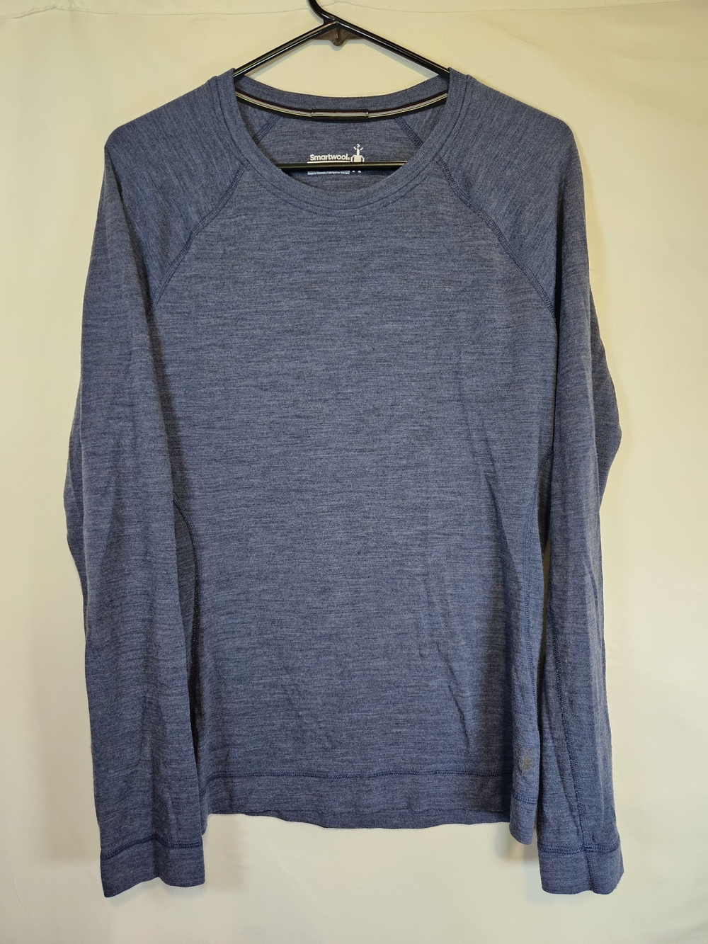 Smartwool Womenβs Heather Blue Long-Sleeve Base Layer Merino Wool